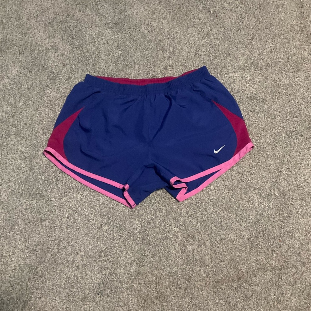 Nike Women's Athletic Shorts in Blue and Pink
